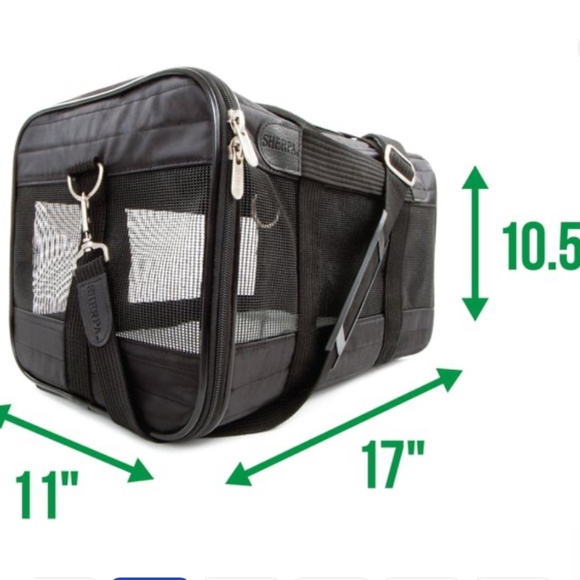 Black Sherpa Original Deluxe Airline-Approved Dog & Cat Carrier Bag SZ M EUC - Picture 3 of 11